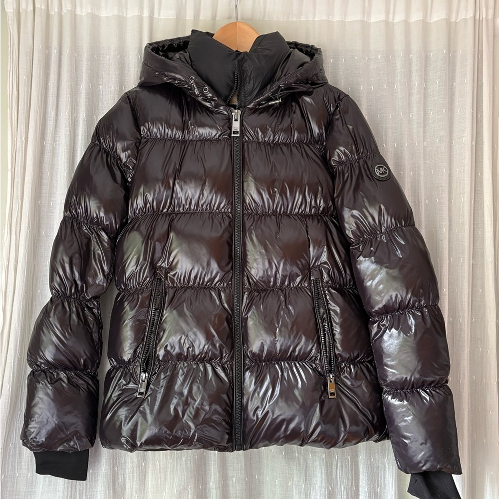 Michael Kors Shiny Black Puffer Jacket